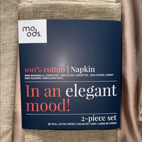 Classic Cottagecore Natural 16” Cotton Square Napkins Monogram Ready New 6-Set/2 - Picture 5 of 10